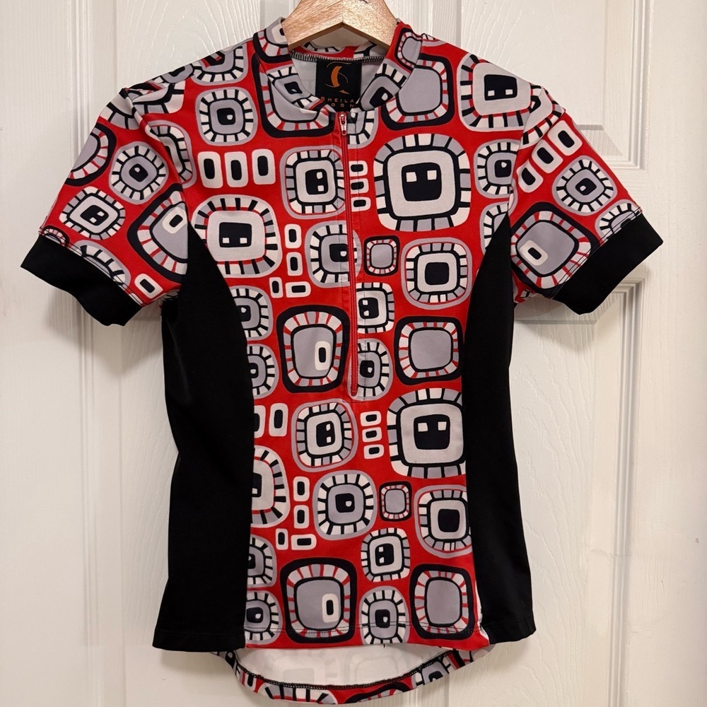 Like New Rare Sheila Moon 1/2 Zip Cycling Jersey